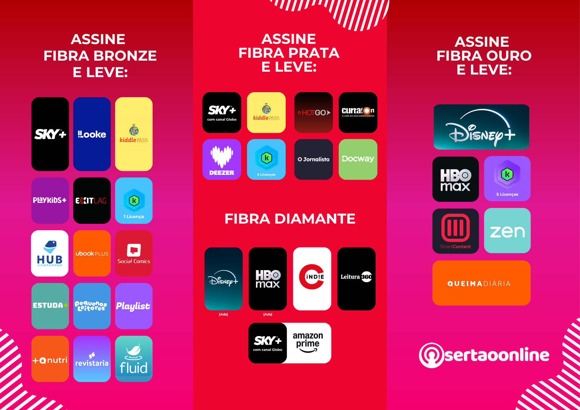 Apps dos planos